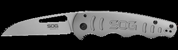 Picture of S.O.G Escape FL 3" Folding Sheepsfoot Plain 8Cr13MoV SS Blade Silver w/ "SOG" Stainless Steel Handle Includes Pocket Clip SOG14520157