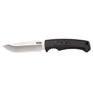 Picture of S.O.G Field 4" Fixed Clip Point Plain Satin 7Cr17MoV SS Blade Black TPR Handle Includes Sheath SOGFK1001CP