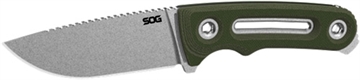 Picture of S.O.G Provider FX 3.75" Fixed Drop Point Plain Stonewashed Cryo CPM 154 SS Blade, Green Textured G10 Handle Presentation Box SOG17350157