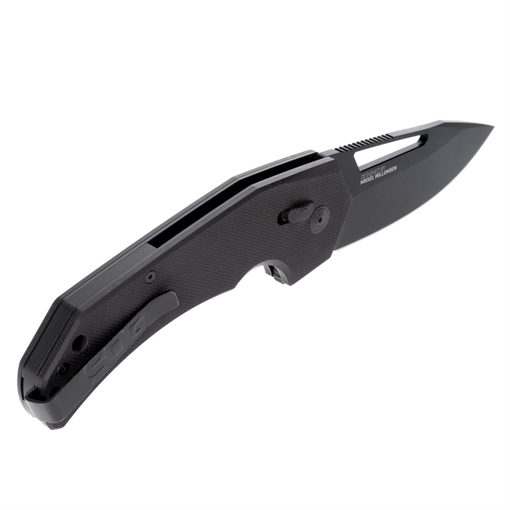 Picture of S.O.G Prohen XR 3.35" Folding Drop Point Plain Black TiNi Cryo D2 Steel Blade, Black Textured G10 Handle SOG12250157