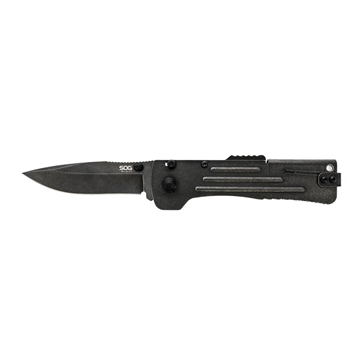 Picture of SOG Knives Slim Jim 2.0 Assisted Folding Knife 3-1/5 Clip Point Blade Black Clam Pack    SOG-SJ42-CP