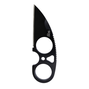 Picture of SOG Knives Snarl Blackout Fixed Blade Knife 2.3" Sheepsfoot Blade Black Blister SOG-JB02K-CP