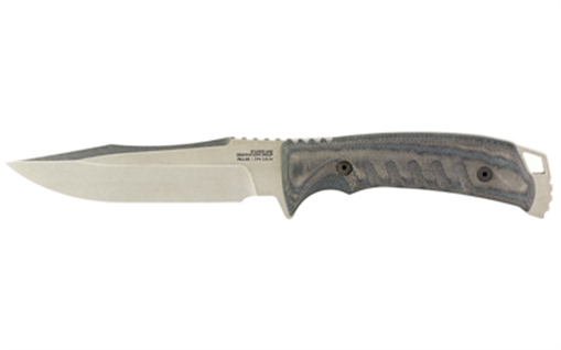 Picture of SOG Knives & Tools Pillar, Fixed Blade Knife, 5" Clip Point Straight Edge, Black Canvas Micarta Handle, S35VN Steel, Stonewashed Finish, Silver, Includes Kydex Sheath SOG-UF1001-BX SOGUF1001BX