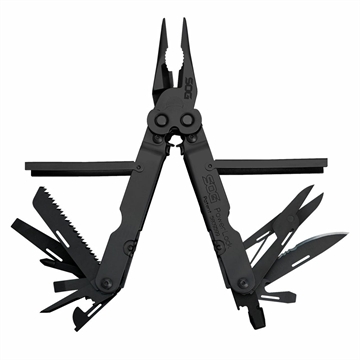 Picture of SOG Knives & Tools PowerLock EOD, Scissors, 18 Tool Multi-Tool, 420 Stainless Steel, Black Oxide Finish, Black, Includes Nylon Sheath SOG-B61N-CP SOGB61NCP