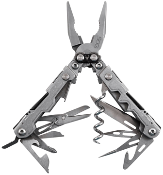 Picture of SOG Knives & Tools Powerlitre, 17 Tool Multi-Tool, Stainless Steel, Stonewashed Finish, Silver SOG-PL1001-CP SOGPL1001CP