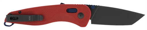 Picture of S.O.G Aegis AT 3.13" Folding Tanto Plain Black TiNi Cryo D2 Steel Blade/Rescue Red w/Indigo Accents GRN Handle SOG11410841