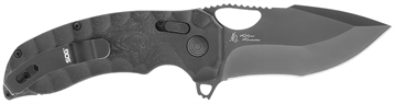 Picture of SOG Knives & Tools Kiku XR, Folding Knife, 3.2" Tanto Point Straight Edge, Linen Micarta Handle, Cryo CTS XHP Steel, Black SOG-12-27-04-57 SOG12270457