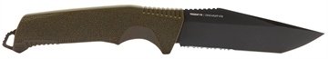 Picture of S.O.G Trident FX 4.20" Fixed Tanto Part Serrated TiNi 1.4116 SS Blade, OD Green Textured GRN Handle SOG17120457