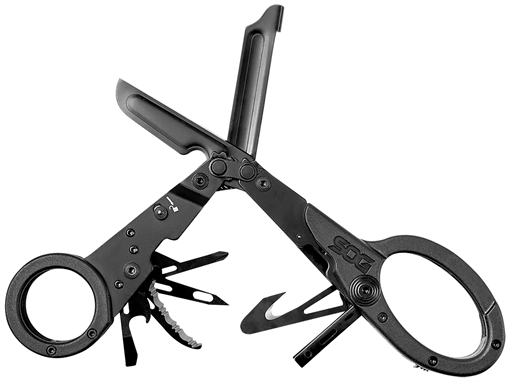 Picture of SOG Knives & Tools ParaShears, 11 Tool Multi-Tool, 3Cr13 Steel, Black Oxide Finish, Black, Includes Nylon Sheath SOG-23-125-01-43