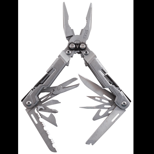 Picture of SOG Knives & Tools PowerPint, 18 Tool Multi-Tool, 450 Stainless Steel, Stone Wash Finish, Silver, Includes Nylon Sheath SOG-PP1001-CP SOGPP1001CP