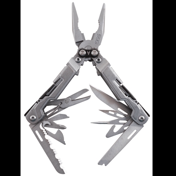 Picture of SOG Knives & Tools PowerPint, 18 Tool Multi-Tool, 450 Stainless Steel, Stone Wash Finish, Silver, Includes Nylon Sheath SOG-PP1001-CP SOGPP1001CP