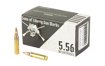 Picture of Sons of Liberty Gun Works 556NATO, 62 Grain, Full Metal Jacket, 50 Round Box 556-62FMJ-1000