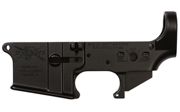 Picture of Sons of Liberty Gun Works , Stripped Lower Receiver, Semi-automatic, 223 Remington/556NATO, Anodized Finish, Black ANGRYPATRIOT