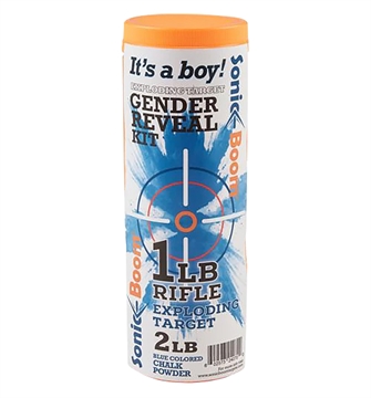 Picture of SONIC BOOM EXPLODING RIFLE TARGET GENDER REVEAL KIT-BOY ( 12 PER CASE ) CHECK STATE RESTRICTIONS SBTGRBOY