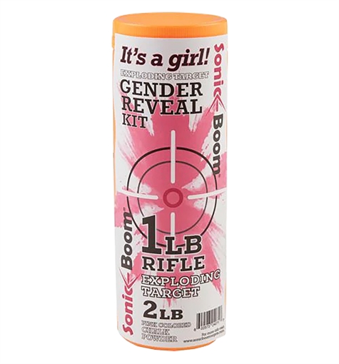 Picture of SONIC BOOM EXPLODING RIFLE TARGET GENDER REVEAL KIT-GIRL ( 12 PER CASE ) CHECK STATE RESTRICTIONS SBTGRGIRL