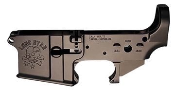 Picture of Sons Of Liberty Gun Works Lone Star Stripped Lower Receiver Black Anodized Aluminum, Fits Mil-Spec AR-15 LONESTAR
