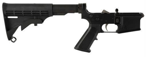 Picture of Sons of Liberty Gun Works MIL-SPECLOWER, Complete Lower Receiver, Semi-automatic, 223 Remington/556NATO, Anodized Finish, Black, Mil-spec A2 Stock, Mil-spec H Buffer, Mil-spec A2 Grip, Liberty Fighting Trigger, Enhanced Aluminum Trigger Guard MIL-SPECLOWER MILSPECLOWER