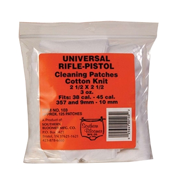 Picture of Southern Bloomer Cleaning Patches Cotton 2.50" x 2.50" 130 Per Bag Rifle/Handgun 103
