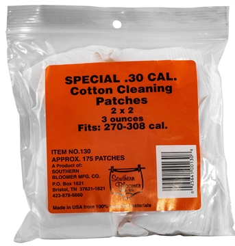 Picture of SOUTHERN BLOOMER CLEAN PATCH 30 CAL 2 IN X 2IN 125/PK ( 24 PER CASE ) 00130