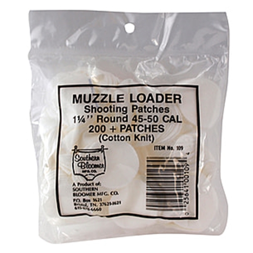 Picture of SOUTHERN BLOOMER BLACK POWDER 1.25IN ROUND CLEANING PATCH 200+ PER PACK (24 PK PER CASE) 109