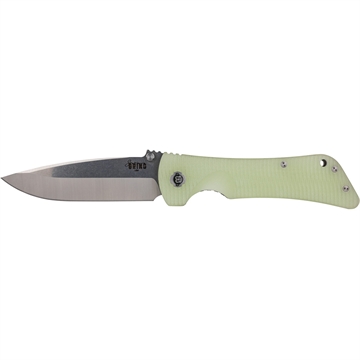 Picture of Southern Grind Bad Monkey 4" Folding Drop Point Plain Satin 14C28N Steel Blade, 5.25" Jade Ghost Green G10 Handle, Includes Pocket Clip SG03030004