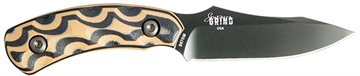 Picture of Southern Grind Jackal Pup 2.80" Fixed Drop Point Plain Black PVD 8670 Steel Blade, 2.95" Black/Tan G10 3D Milled Handle SG0508010601