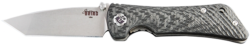 Picture of Southern Grind Spider Monkey 3.25" Folding Tanto Plain Satin S35VN SS Blade, 4.19" Black Textured Carbon Fiber Handle, Includes Pocket Clip SG06050008