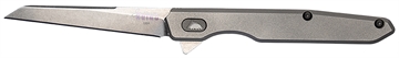 Picture of Southern Grind Quill 3.50" Folding Tanto Plain Stonewashed S35VN SS Blade, Silver Titanium Handle SG08050011