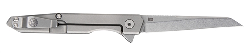 Picture of Southern Grind Quill 3" Folding Wharncliffe Plain Stonewashed CPM S90V Blade, 4" Stonewashed Titanium Handle SG08300011