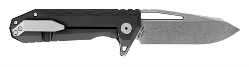 Picture of Southern Grind Penguin 3.50" Folding Drop Point Plain Stonewashed CPM S90V Blade, 4.63" Black Titanium Handle SG09030012