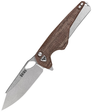 Picture of Southern Grind Hornet 3.30" Folding Sheepsfoot Plain Stonewashed CPM MagnaCut Steel Blade, 4.30" Natural Micarta Handle SG13400025