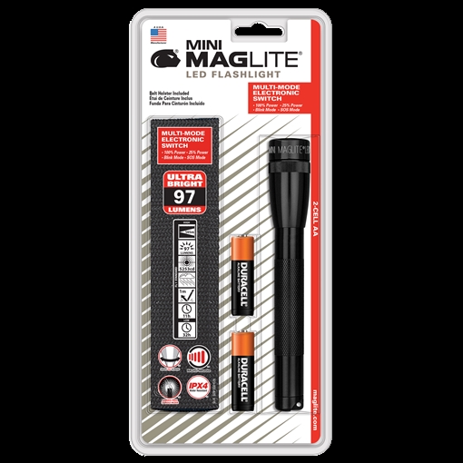 Picture of Maglite SP22 Mini Maglite 2 AA-Cell LED Flashlight w/ Holster SP2201H