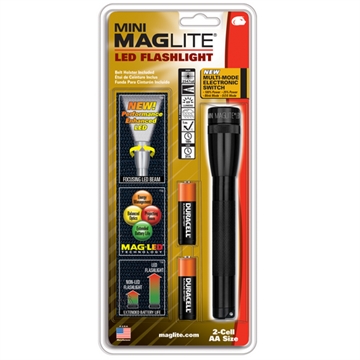 Picture of Maglite SP22 Mini Maglite 2 AA-Cell LED Flashlight w/ Holster SP2209H