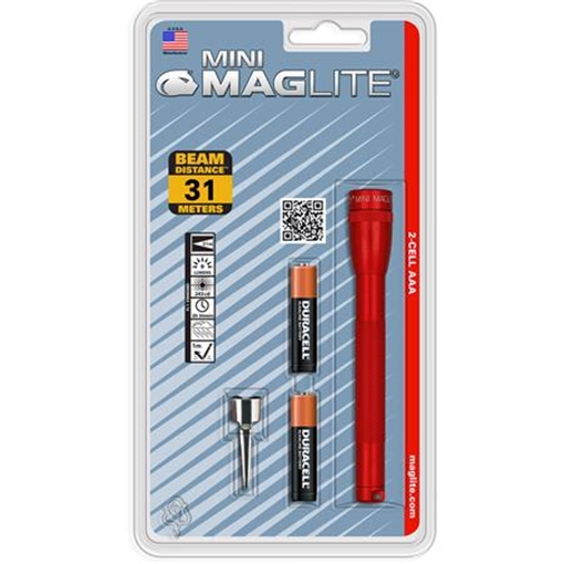 Picture of Maglite SP22 Mini Maglite 2 AAA-Cell Flashlight w/ Pocket Clip M3A036