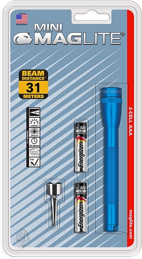 Picture of Maglite SP22 Mini Maglite 2 AAA-Cell Flashlight w/ Pocket Clip M3A116