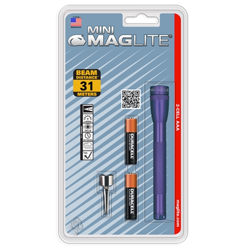 Picture of SP22 Mini Maglite 2 AAA-Cell Flashlight w/ Pocket Clip M3A986