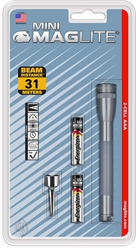 Picture of Maglite SP22 Mini Maglite 2 AAA-Cell Flashlight w/ Pocket Clip M3A096
