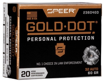 Picture of SPE 32ACP 60GR GDHP AMMO 20RD/BX 10BX/CS SPE23604