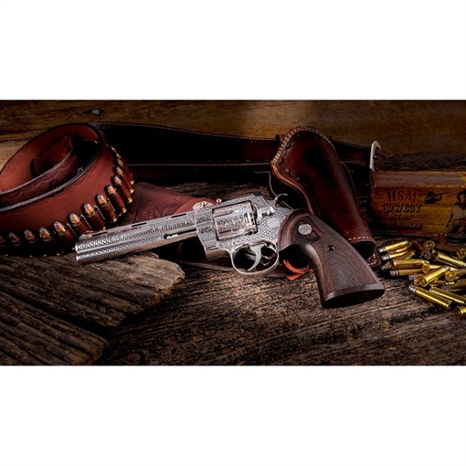 Picture of Colt SPECIAL EDITION ENGRAVED PYTHON 6'' 357 MAGNUM/38 SPL 6RD SS SEC-PYTHON-SP6WTS