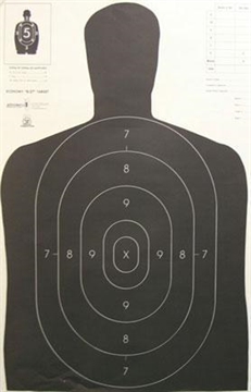 Picture of Speedwell Official NRA Police Qualification Silhouette Police Silhouette - Black - 200/Pack B 27 E