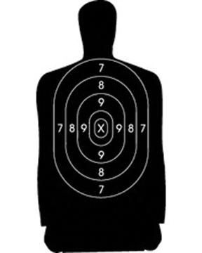 Picture of Speedwell Official NRA Police Qualification Silhouette Police Silhouette Reduced 25 yd. 500/Pack B 34
