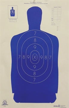 Picture of Speedwell Official NRA Police Qualification Silhouette Police Silhouette Reduced 50 ft. 14" X 21.5" B 29