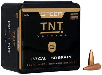 Picture of Speer TNT 22Cal 50gr Jacketed Hollow Point 100 Per Box/5 Case 1030