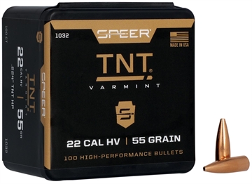 Picture of Speer TNT 22Cal 55gr Jacketed Hollow Point 100 Per Box/5 Case 1032