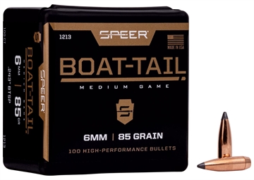 Picture of Speer Boat-Tail 6mm 85gr Jacketed Soft Point Boat Tail 100 Per Box/5 Case 1213