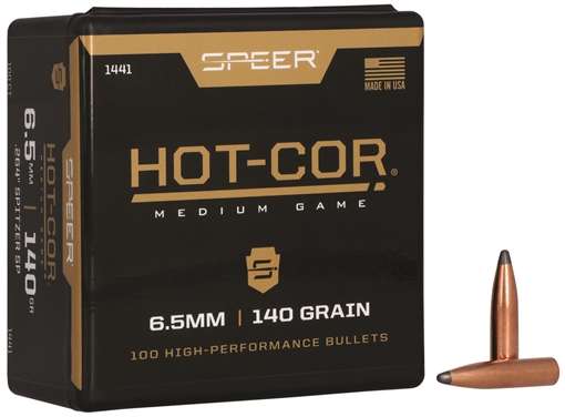 Picture of Speer Hot-Cor 264Cal 140gr Spitzer Soft Point 100 Per Box/5 Case 1441