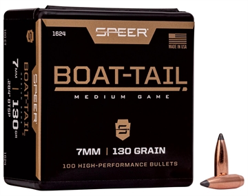 Picture of Speer Boat-Tail 7mm 130gr Jacketed Soft Point Boat Tail 100 Per Box/5 Case 1624