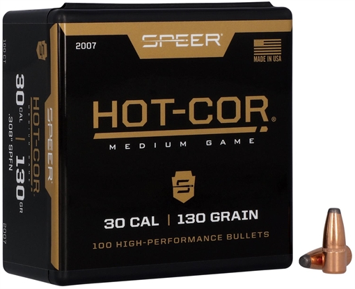 Picture of Speer Hot-Cor 30Cal 130gr Soft Point Flat Nose 100 Per Box/5 Case 2007