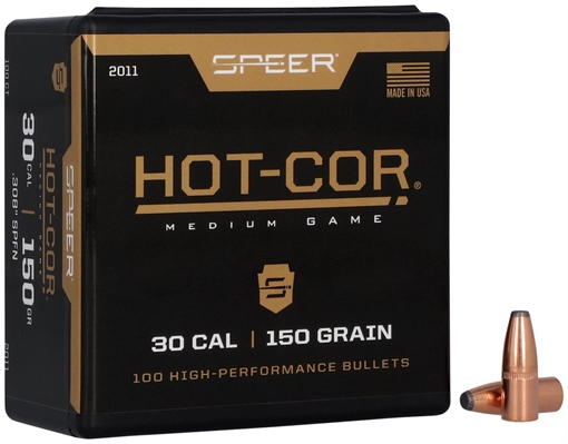 Picture of Speer Hot-Cor 30Cal 150gr Soft Point Flat Nose 100 Per Box/5 Case 2011