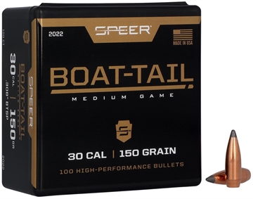 Picture of Speer Boat-Tail 30Cal 150gr Jacketed Soft Point Boat Tail 100 Per Box/5 Case 2022
